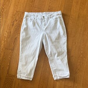 Style & Co. Women's White Denim Capri Pants